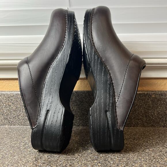 Dansko Brown Leather Clogs/Mule Men EU 47 US 13.5-14 Slip On Comfort Work Casual - Picture 5 of 11